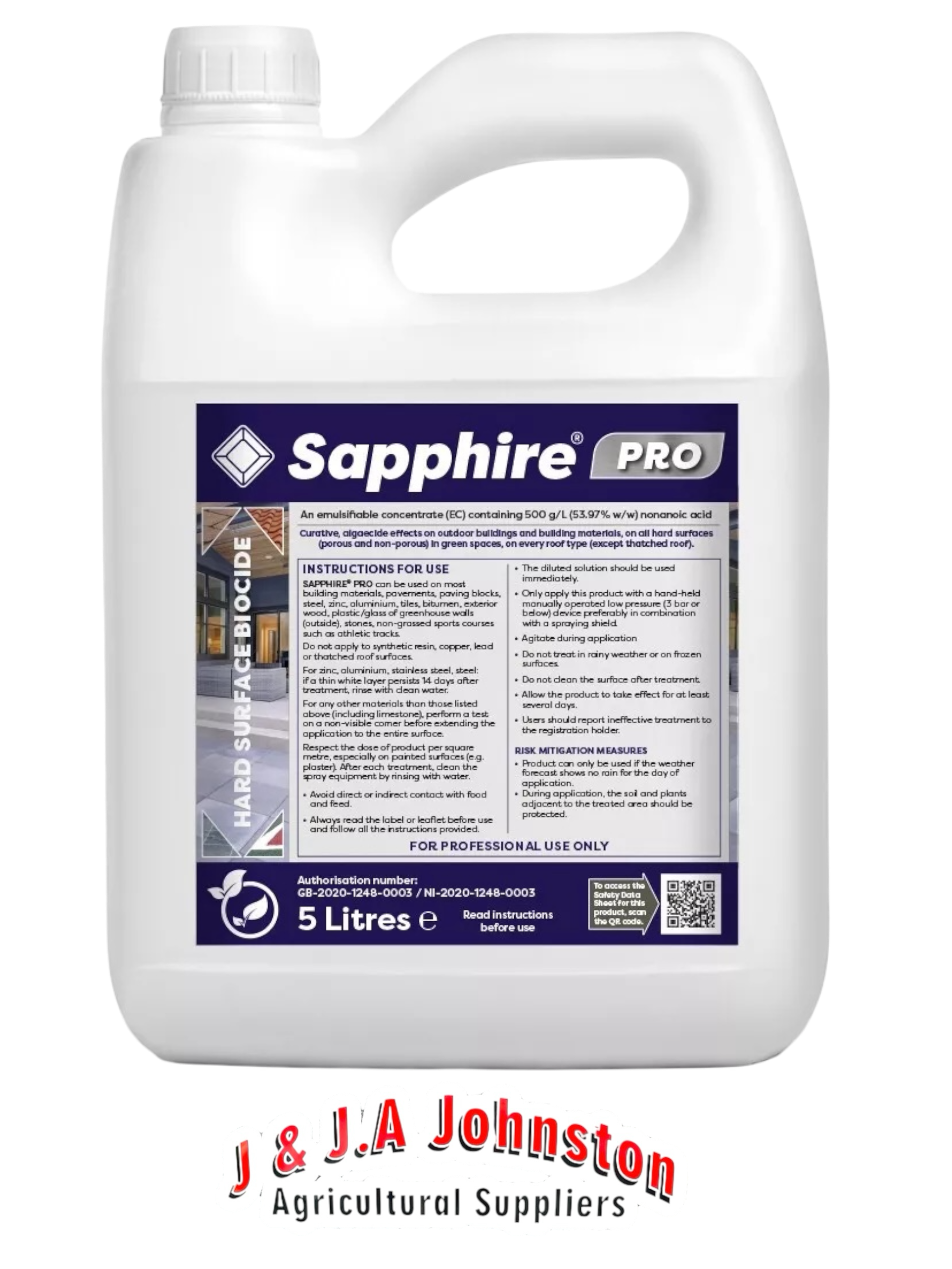 Sapphire Pro Hard Surface Cleaner 5L