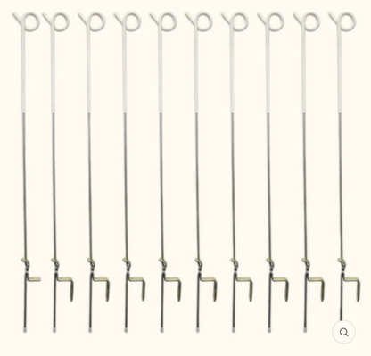 Hotline 104cm White Top Strainrite Gold Foot 7mm Pigtail Metal Post